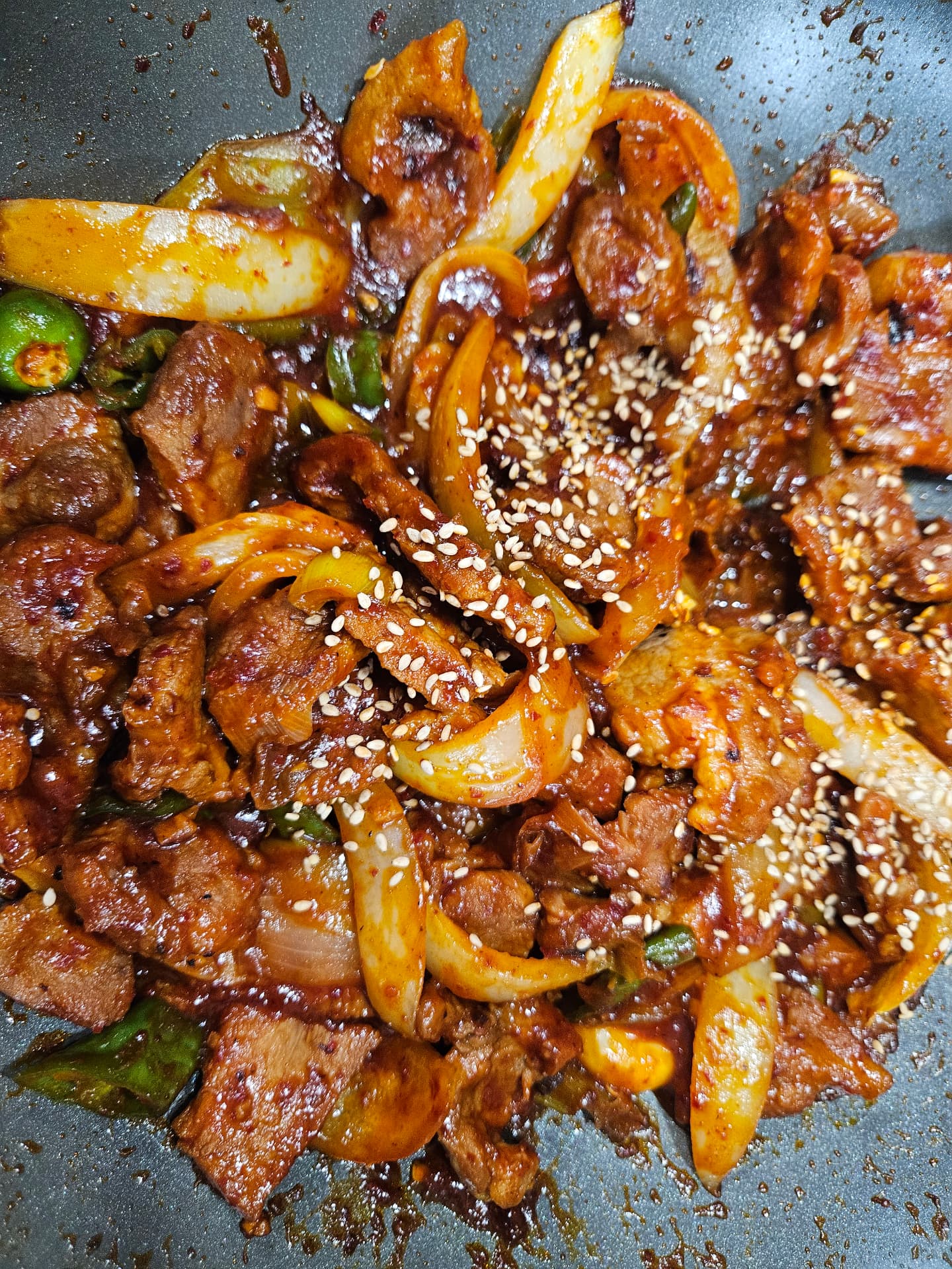 Spicy Gochujang Pork Belly (or Neck Meat)