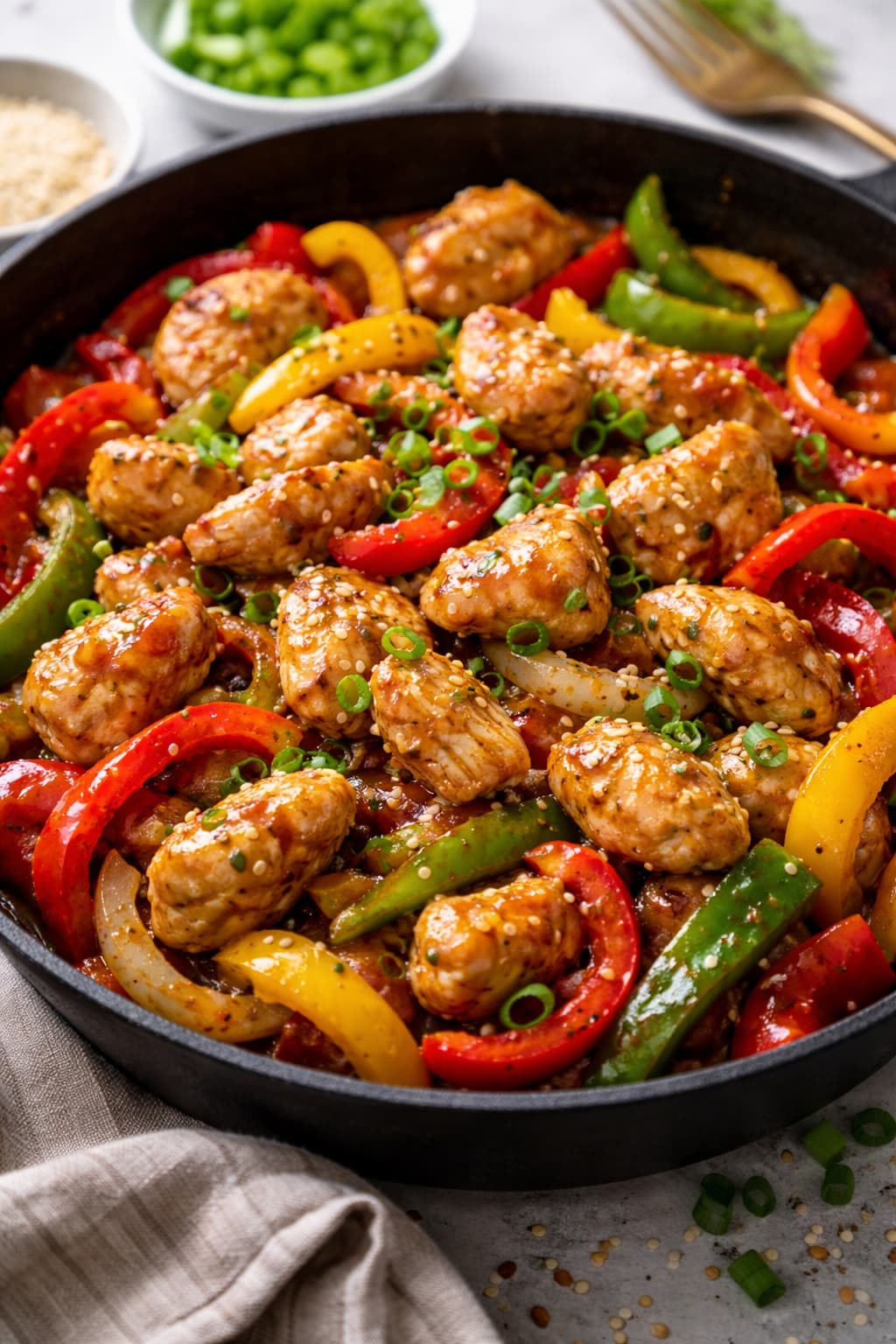 Spicy Chicken Stir-Fry with Bell Peppers